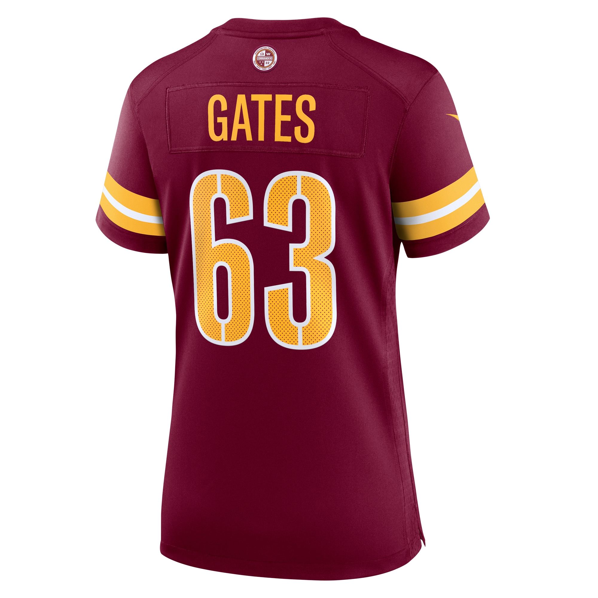 Washington Commanders Nick Gates Burgundy Game Player NFL Jersey Women's