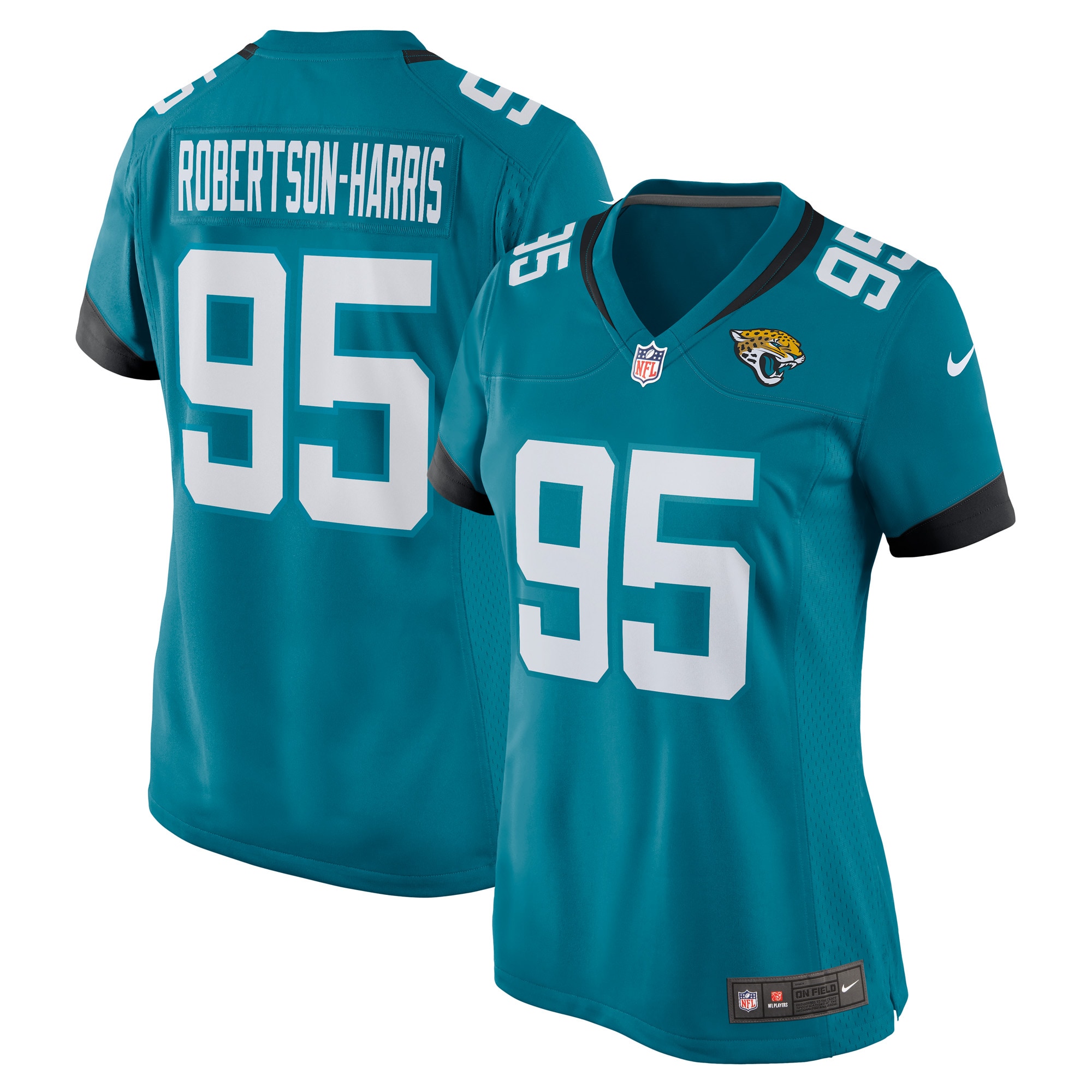 Jacksonville Jaguars Roy Robertson-Harris Teal Game NFL Jersey Women's