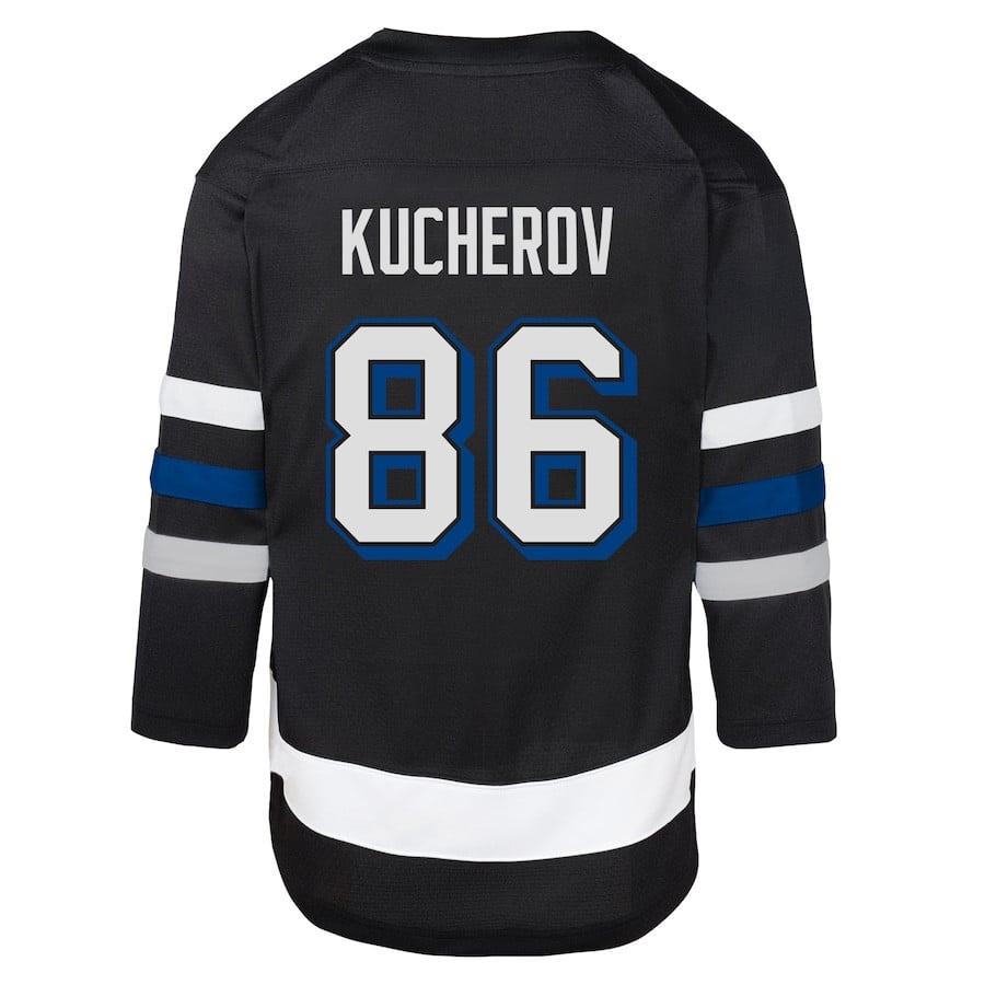 Nikita Kucherov 86 Tampa Bay Lightning Alternate Black NHL Jersey Youth