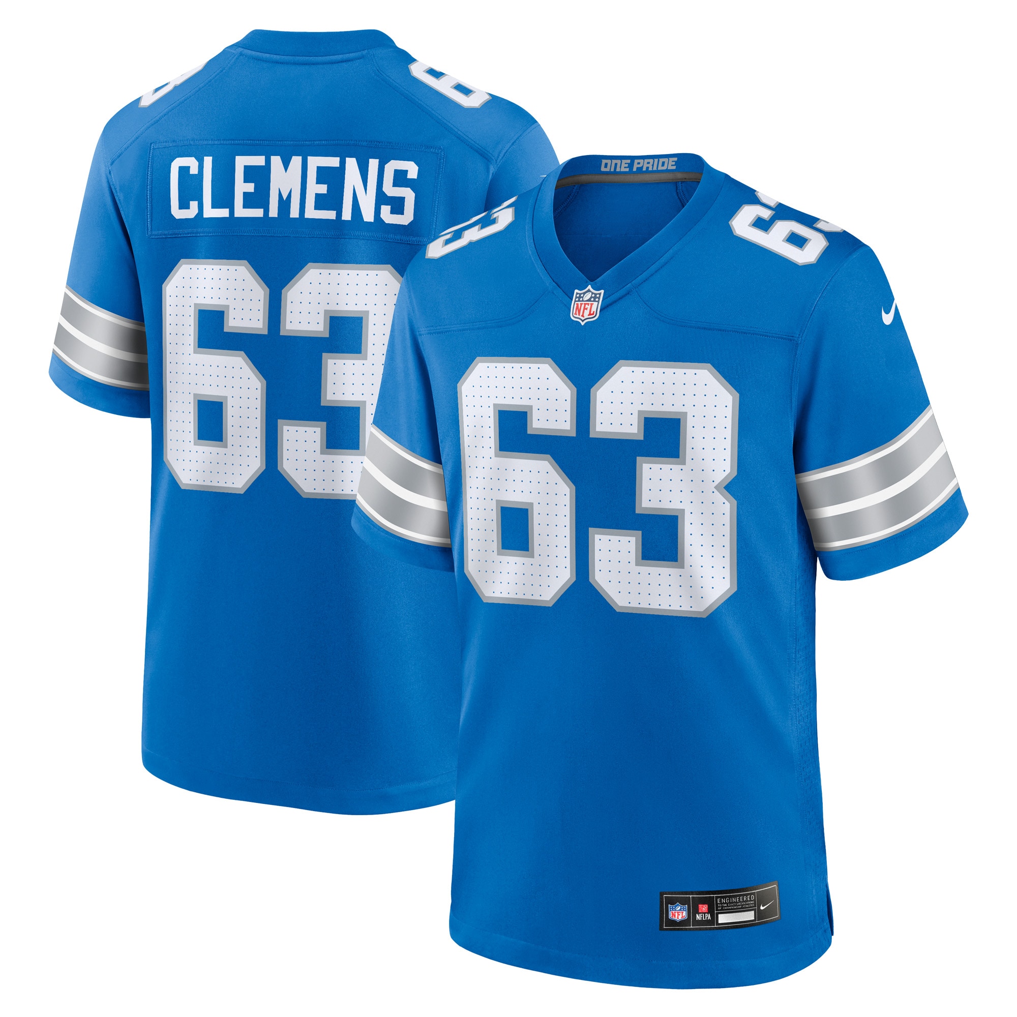 Detroit Lions Duke Clemens Blue Game NFL Jersey Men's
