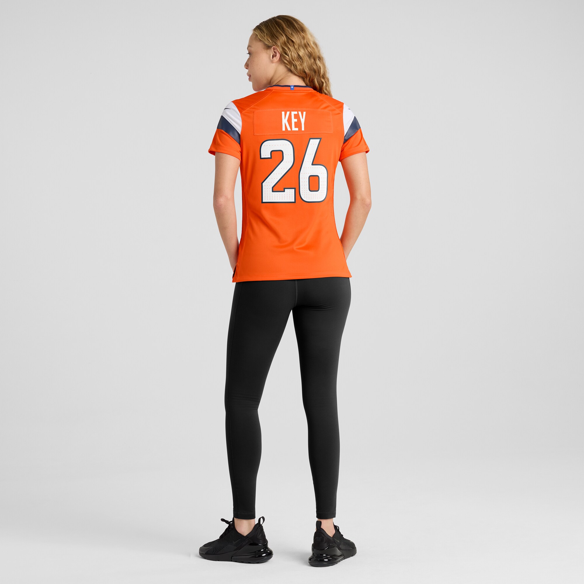 Denver Broncos Devon Key Orange Team Game NFL Jersey Women's
