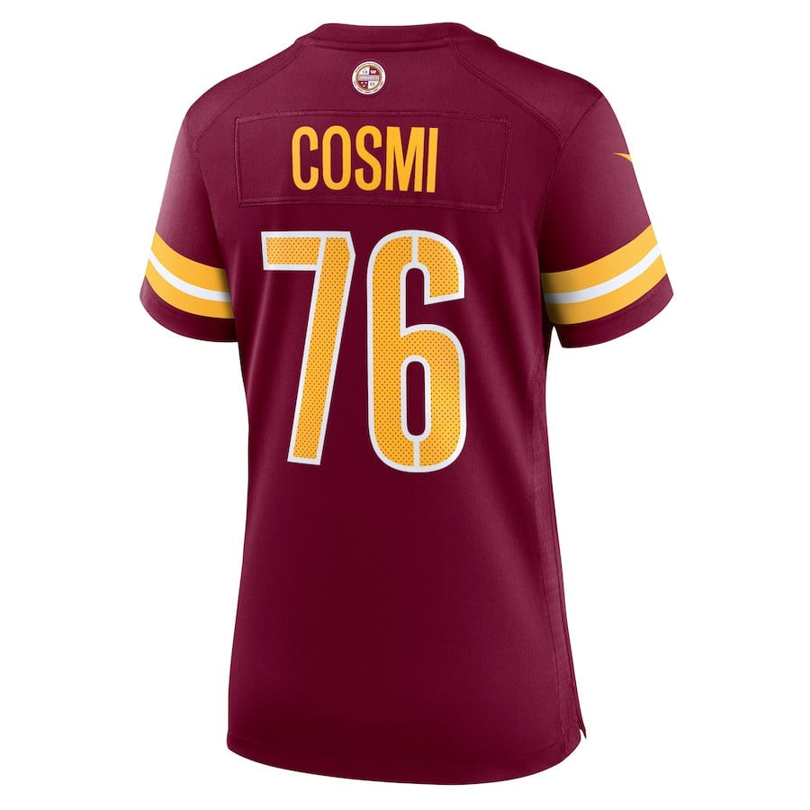 Sam Cosmi #76 Washington Commanders Super Bowl LIX Burgundy NFL Jersey Women's