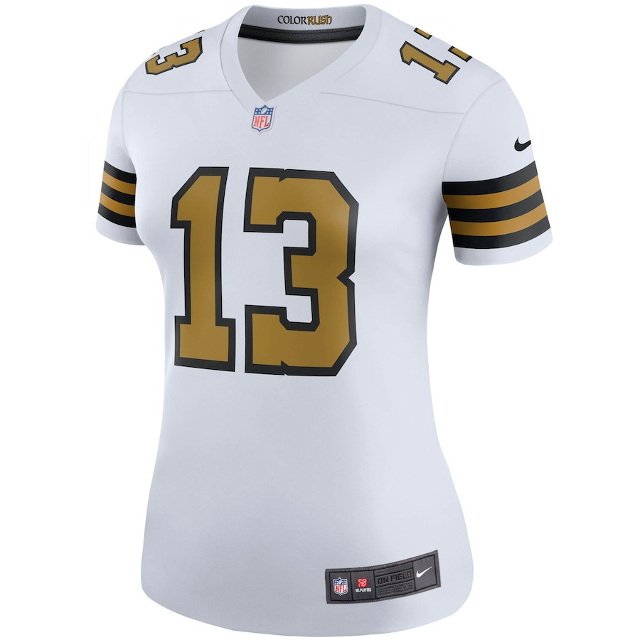Michael Thomas 13 New Orleans Saints Color Rush Legend White NFL Jersey Women's