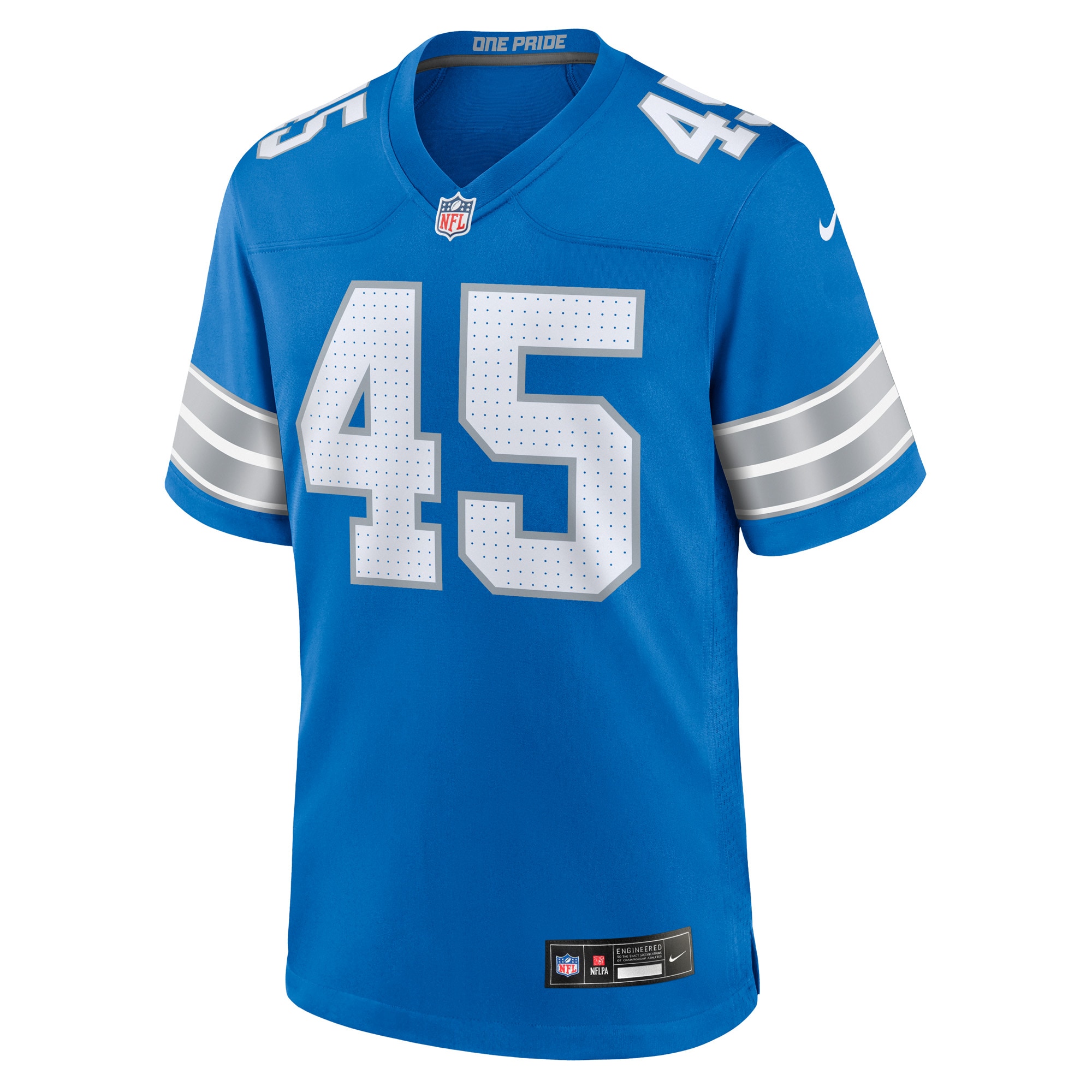 Detroit Lions Isaac Ukwu Blue Game NFL Jersey Men's