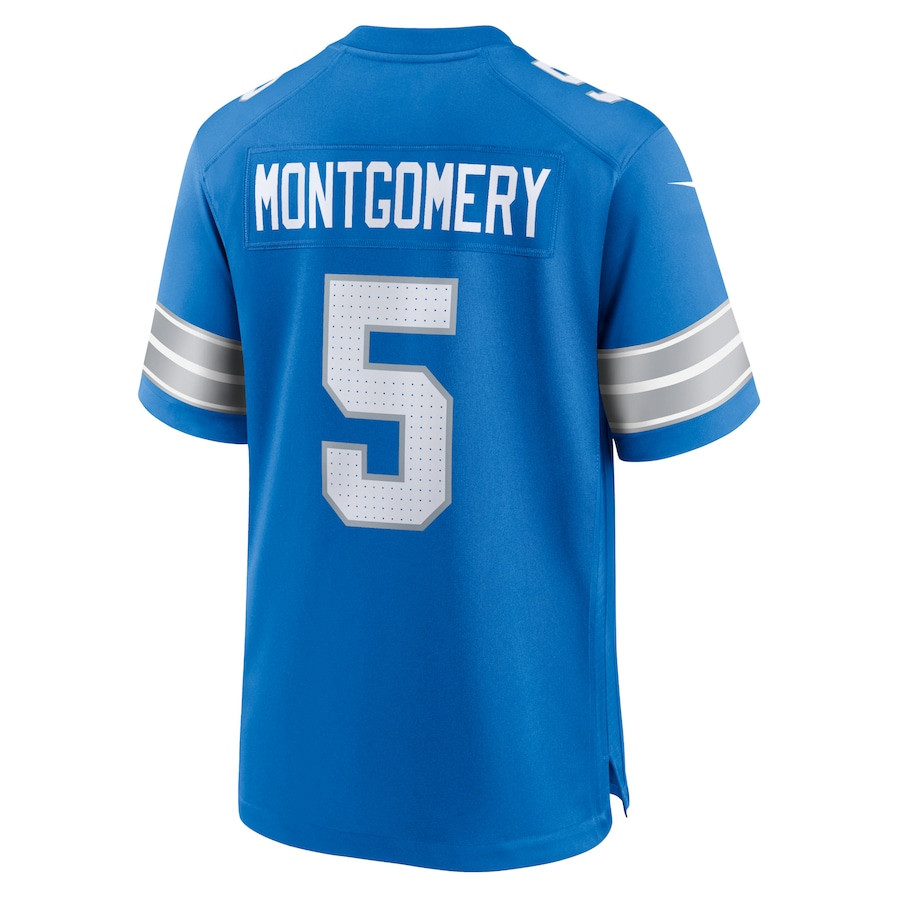 David Montgomery 5 Detroit Lions Game Blue, Men NFL Jersey Men's