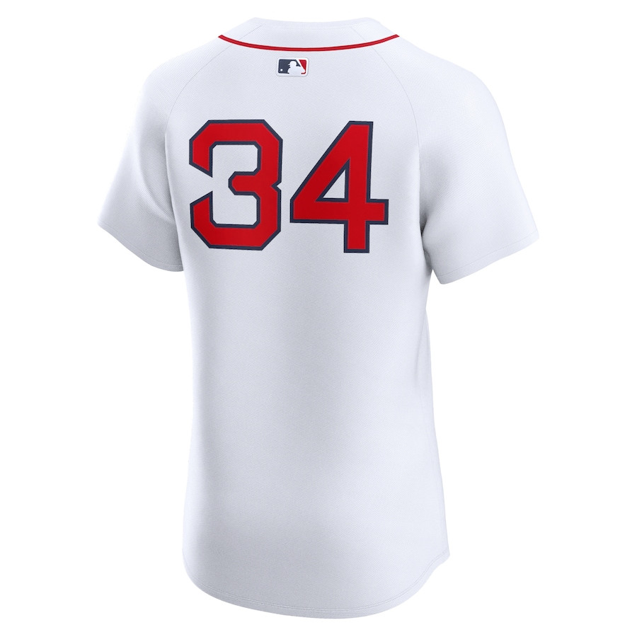 David Ortiz 34 Boston Red Sox Home Elite White MLB Jersey Men's