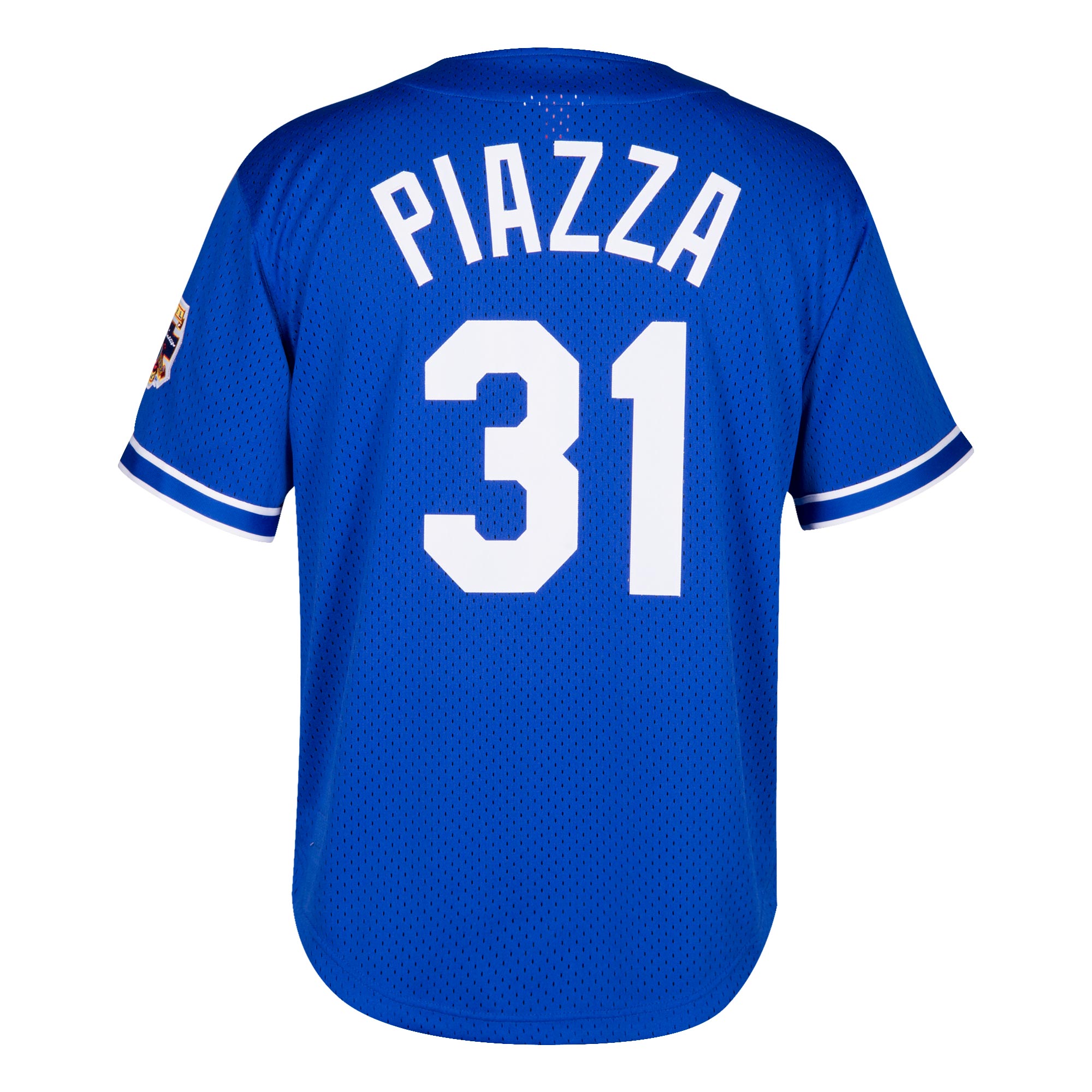 Los Angeles Dodgers Mike Piazza Mitchell Ness Royal Cooperstown Collection Mesh Batting Practice Button-Up MLB Jersey Men's