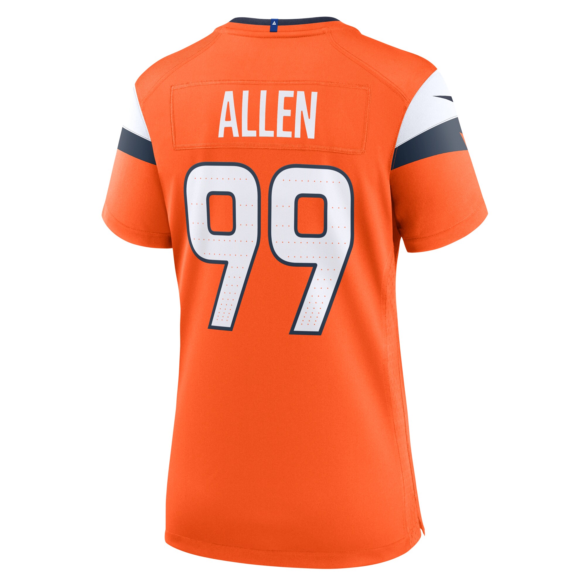 Denver Broncos Zach Allen Orange Team Game NFL Jersey Women's