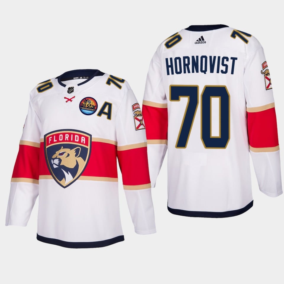 Florida Panthers Patric Hornqvist 70 2023 All Star Patch Away White NHL Jersey Men's