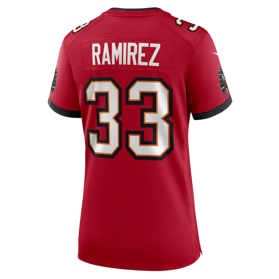 Jose Ramirez 33 Tampa Bay Buccaneers Game Red NFL Jersey Women's