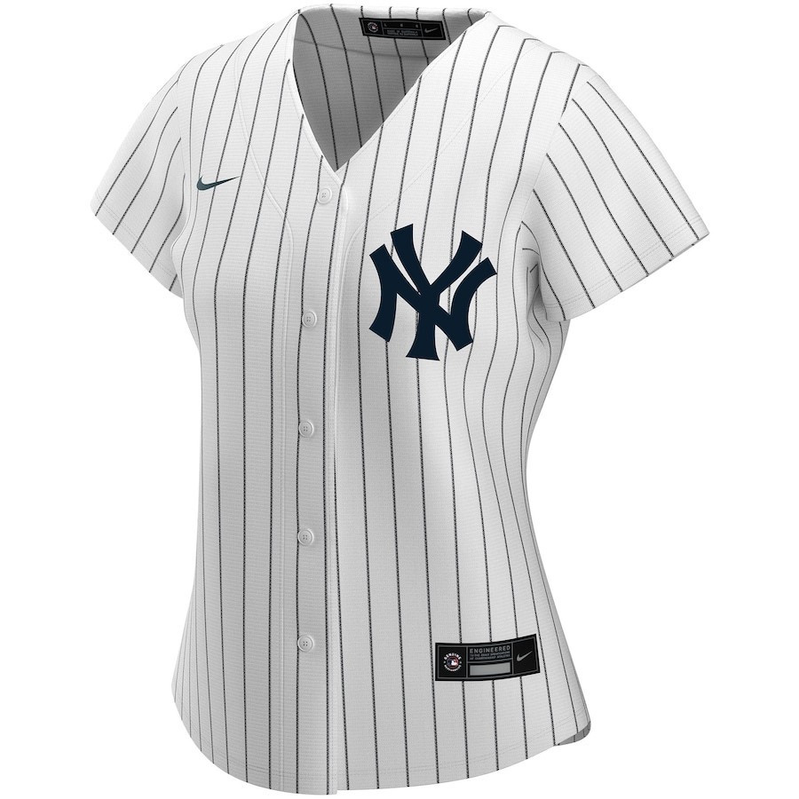 New York Yankees Home Custom White MLB Jersey Women's