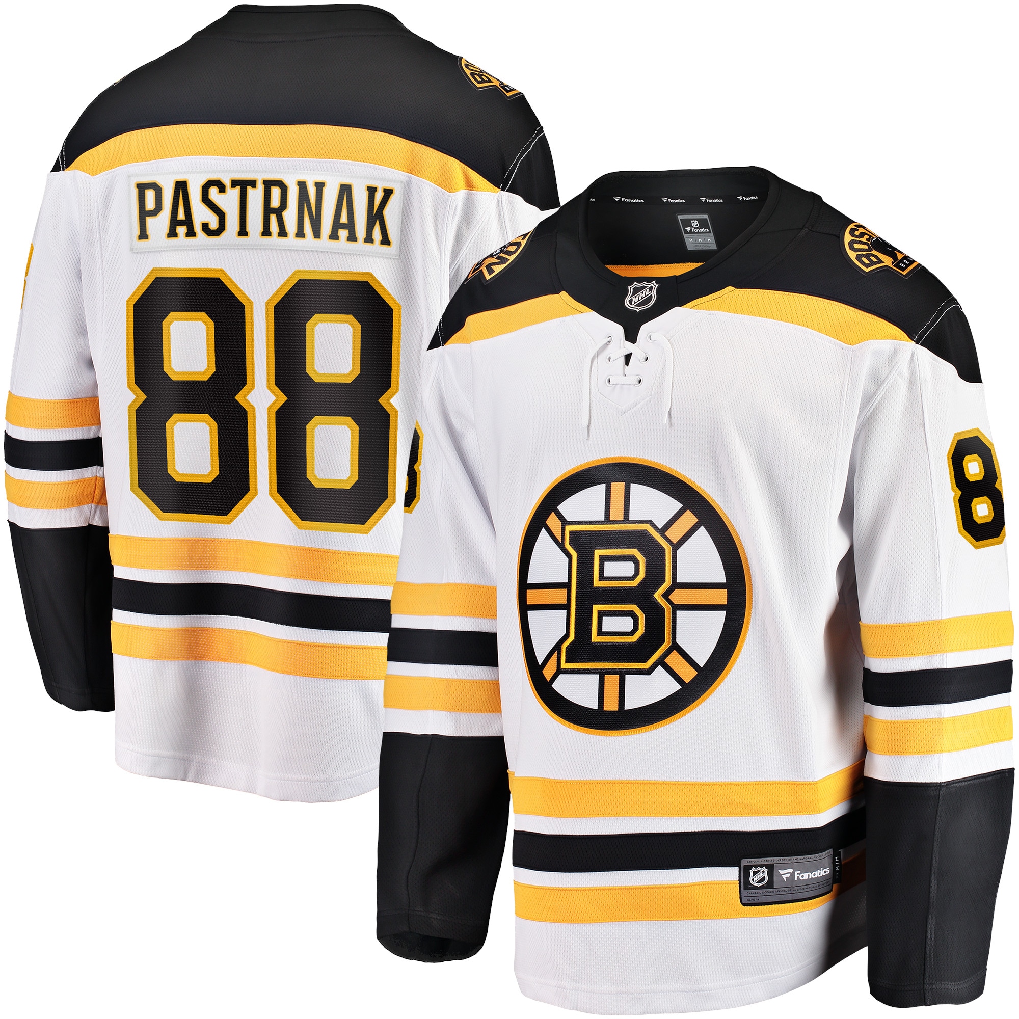 Boston Bruins David Pastrnak White Away Premier Breakaway Player NHL Jersey Men's