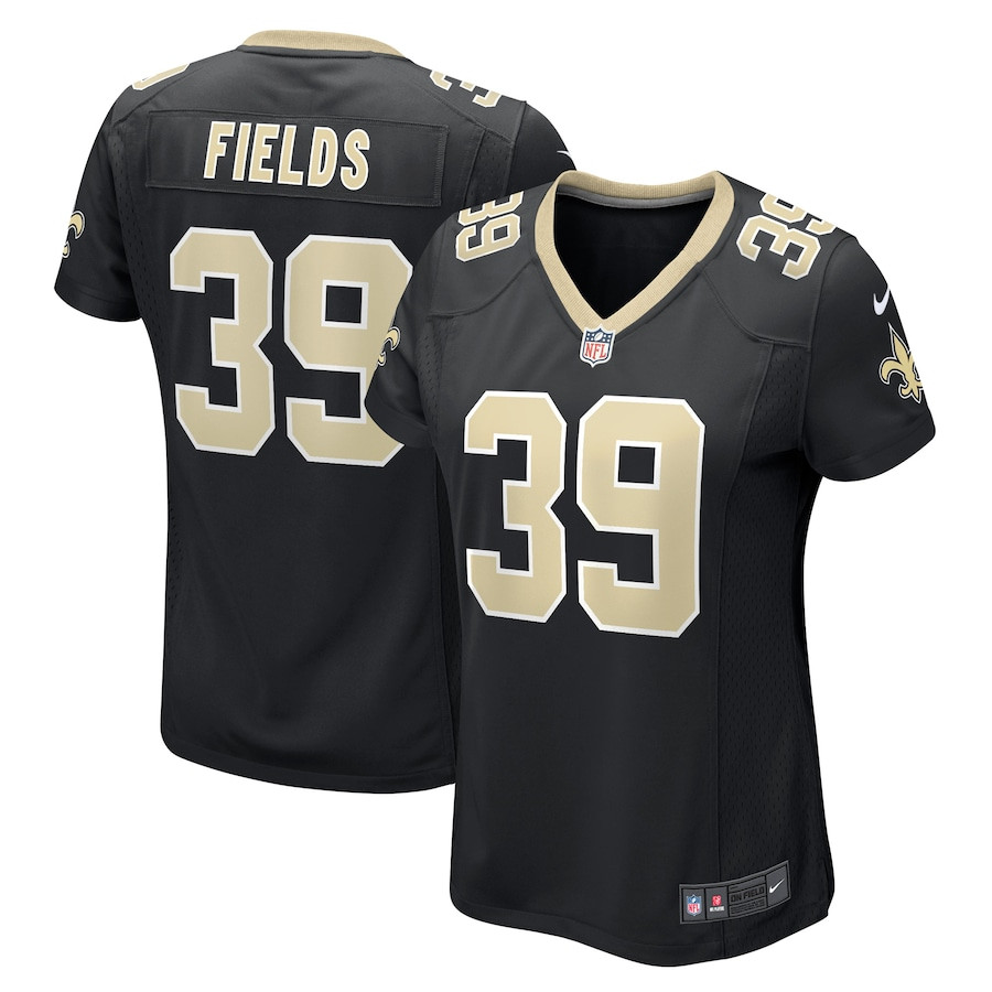 DaMarcus Fields 39 New Orleans Saints Game Black NFL Jersey Women's