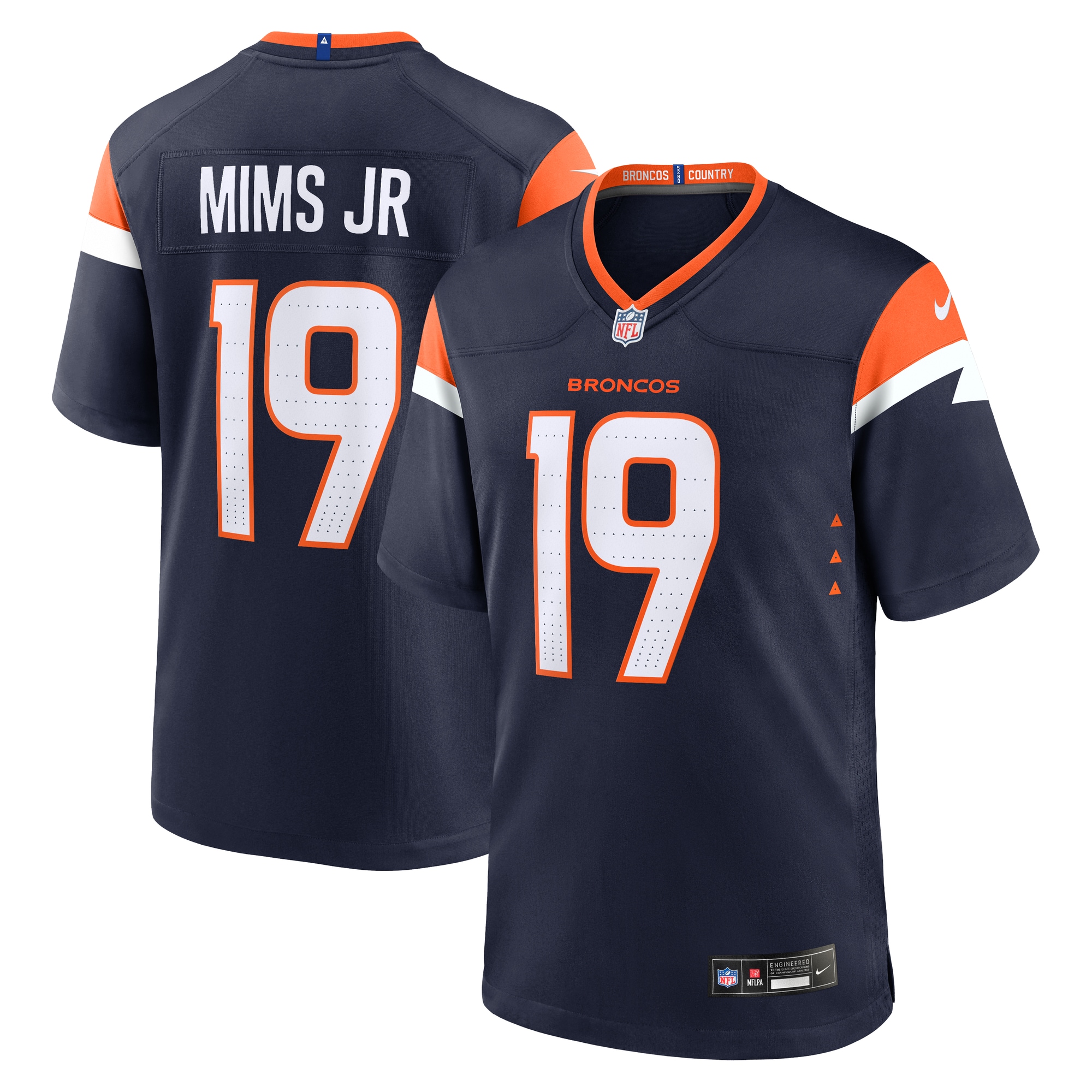 Denver Broncos Marvin Mims Jr Navy Alternate Game NFL Jersey Men's