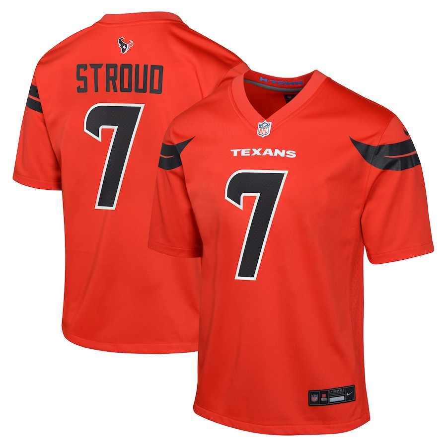 C.J. Stroud 7 Houston Texans Alternate Game Red NFL Jersey Youth