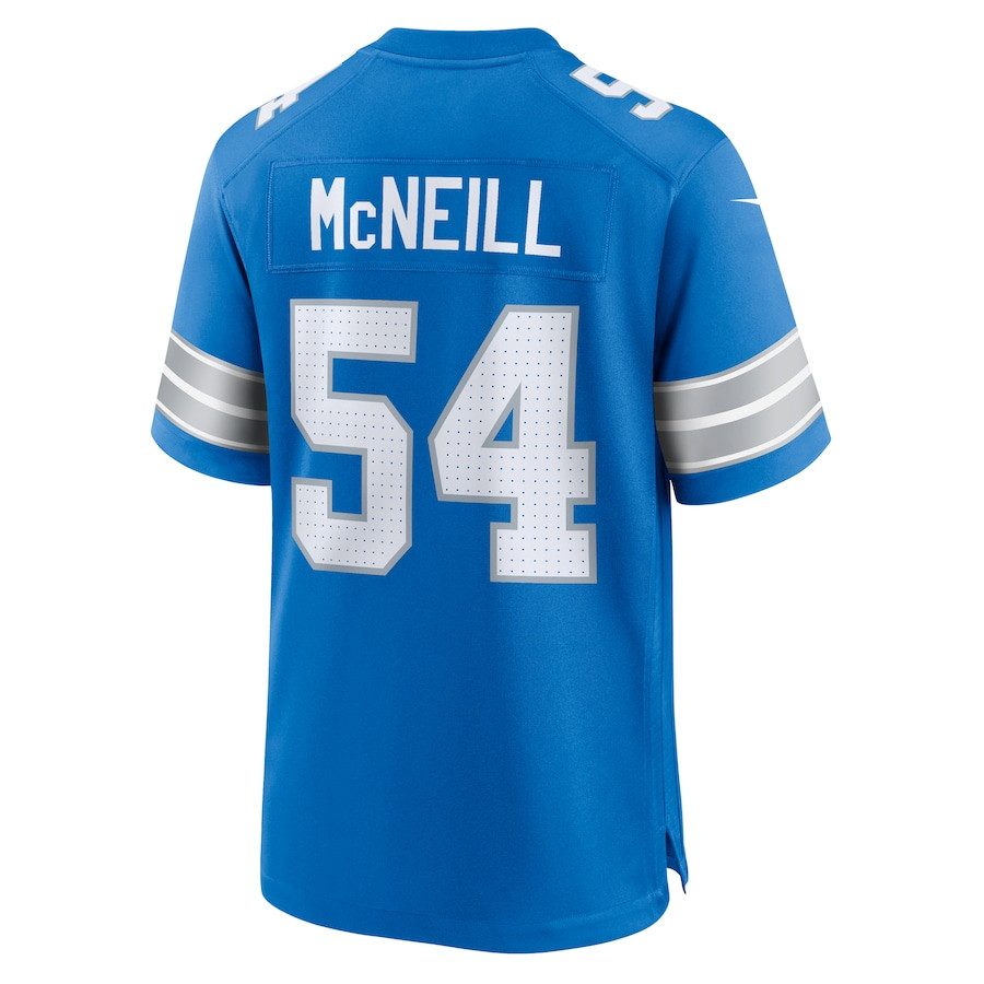Alim McNeill 54 Detroit Lions Team Game Blue NFL Jersey Men's