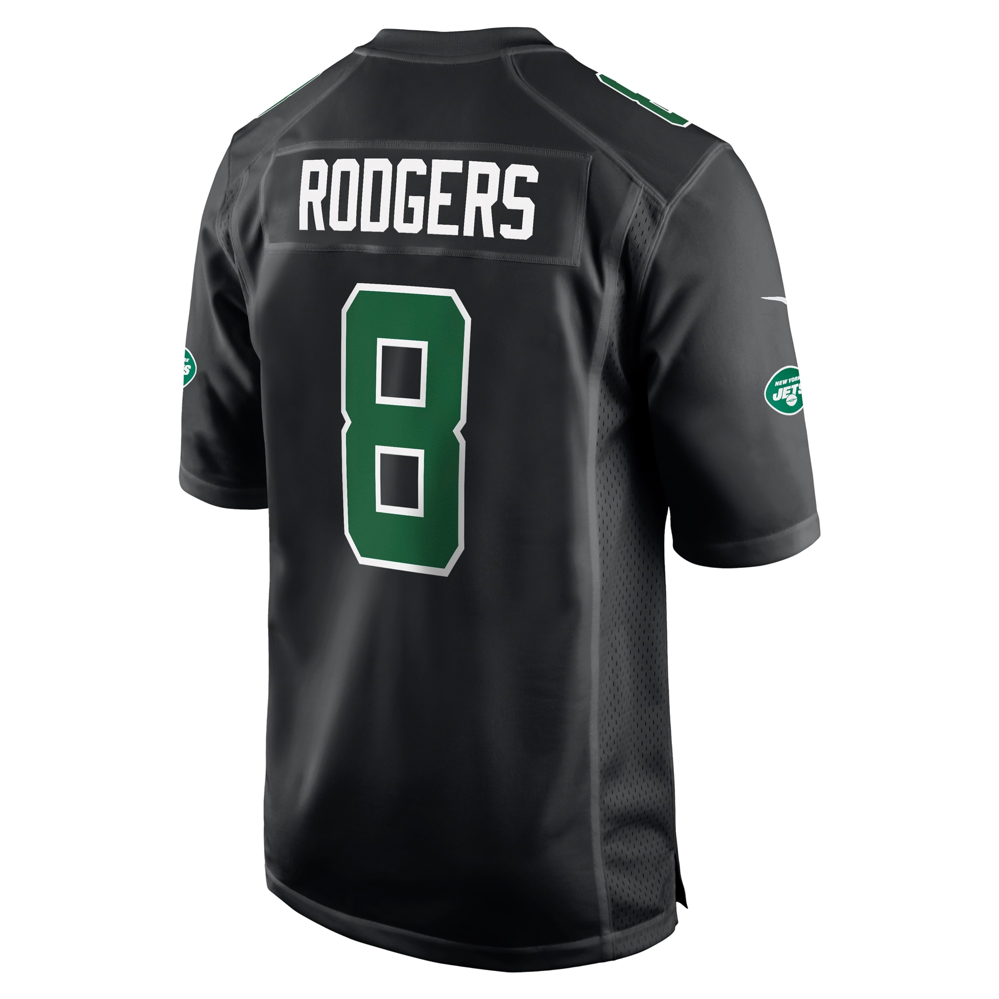New York Jets Aaron Rodgers Black Fashion Game NFL Jersey Men's