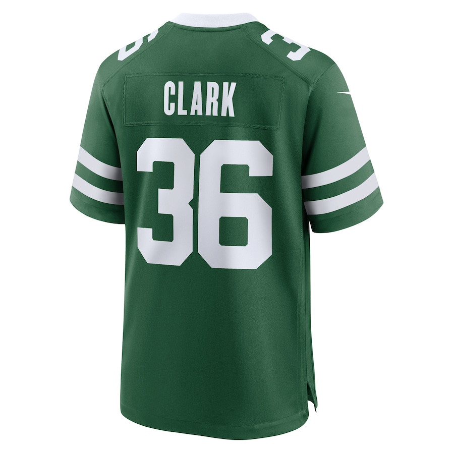Chuck Clark 36 New York Jets Team Game Legacy Green NFL Jersey Men's