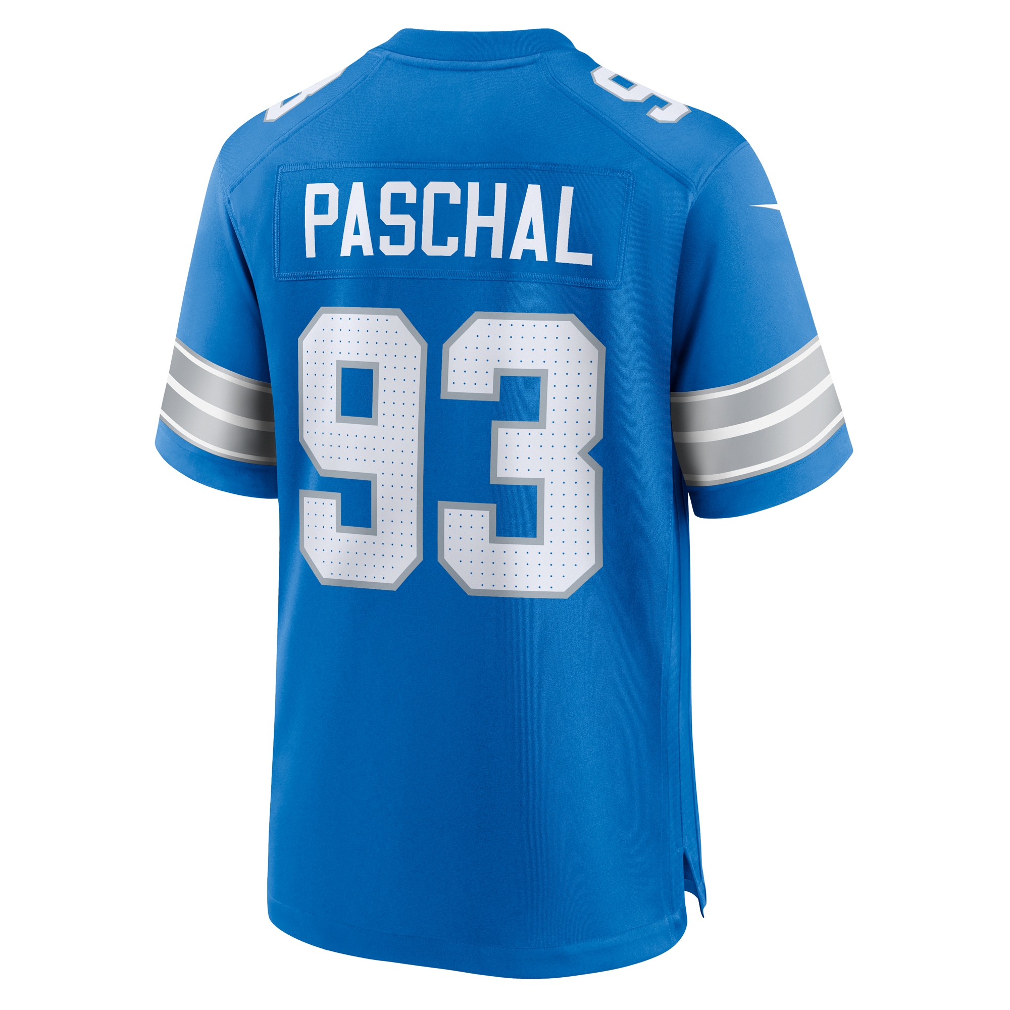 Detroit Lions Josh Paschal Blue Team Game NFL Jersey Men's