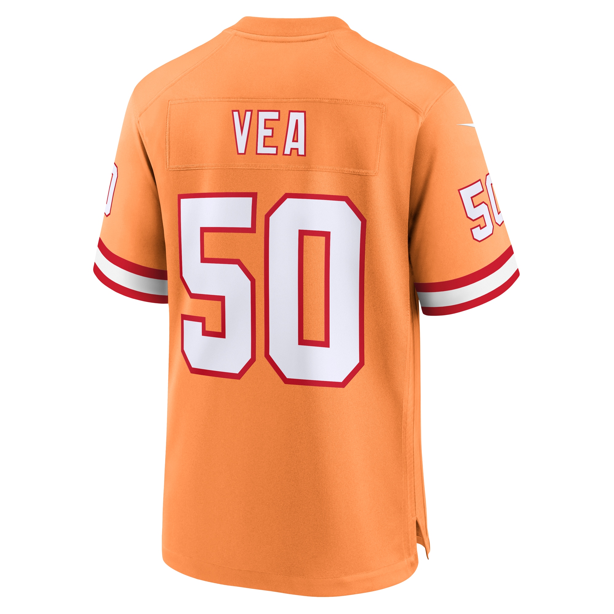 Tampa Bay Buccaneers Vita Vea Orange Throwback Game NFL Jersey Men's