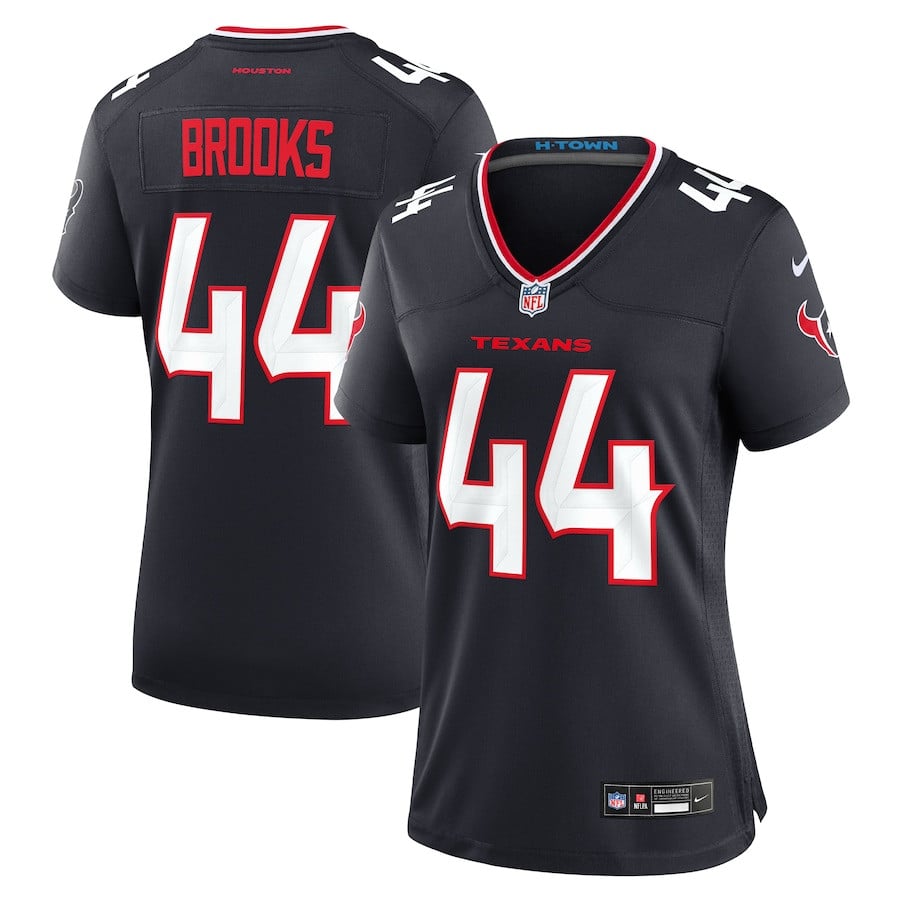 British Brooks 44 Houston Texans Team Game Navy NFL Jersey Women's