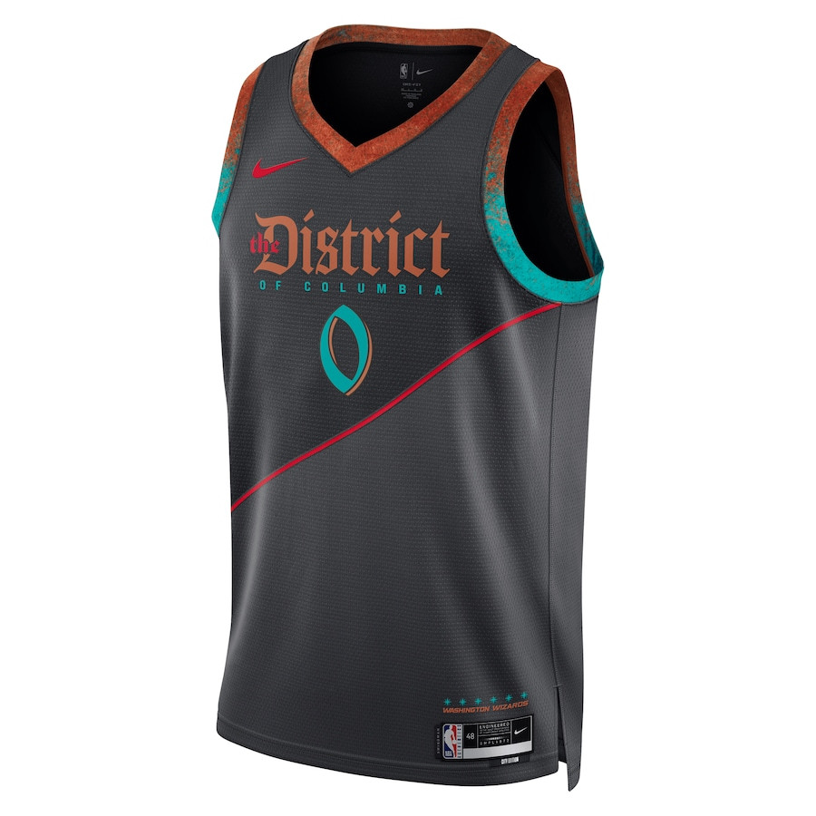 Bilal Coulibaly 0 Washington Wizards 2023/24 City Edition Swingman Black NBA Jersey Men's