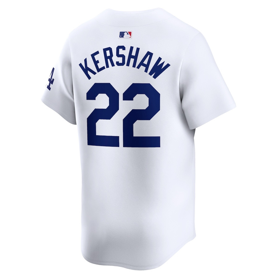 Clayton Kershaw 22 Los Angeles Dodgers Home Limited Player White MLB Jersey Men's