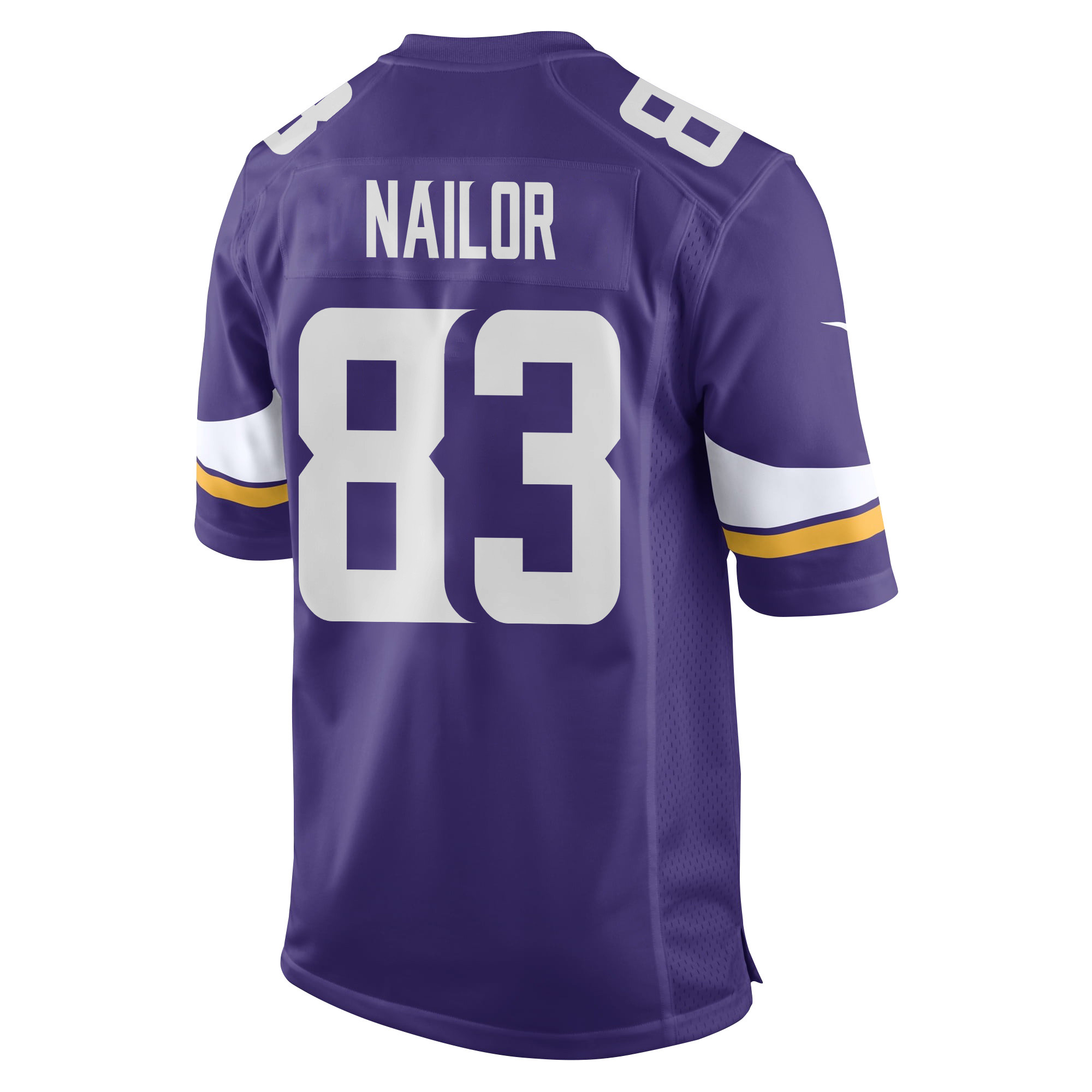Jalen Nailor 83 Minnesota Vikings Super Bowl LIX New Orleans Patch Game Purple NFL Jersey Men's