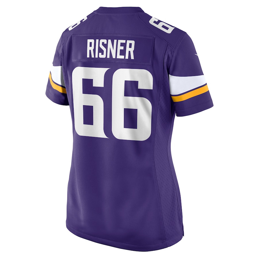 Dalton Risner 66 Minnesota Vikings Game Purple NFL Jersey Women's