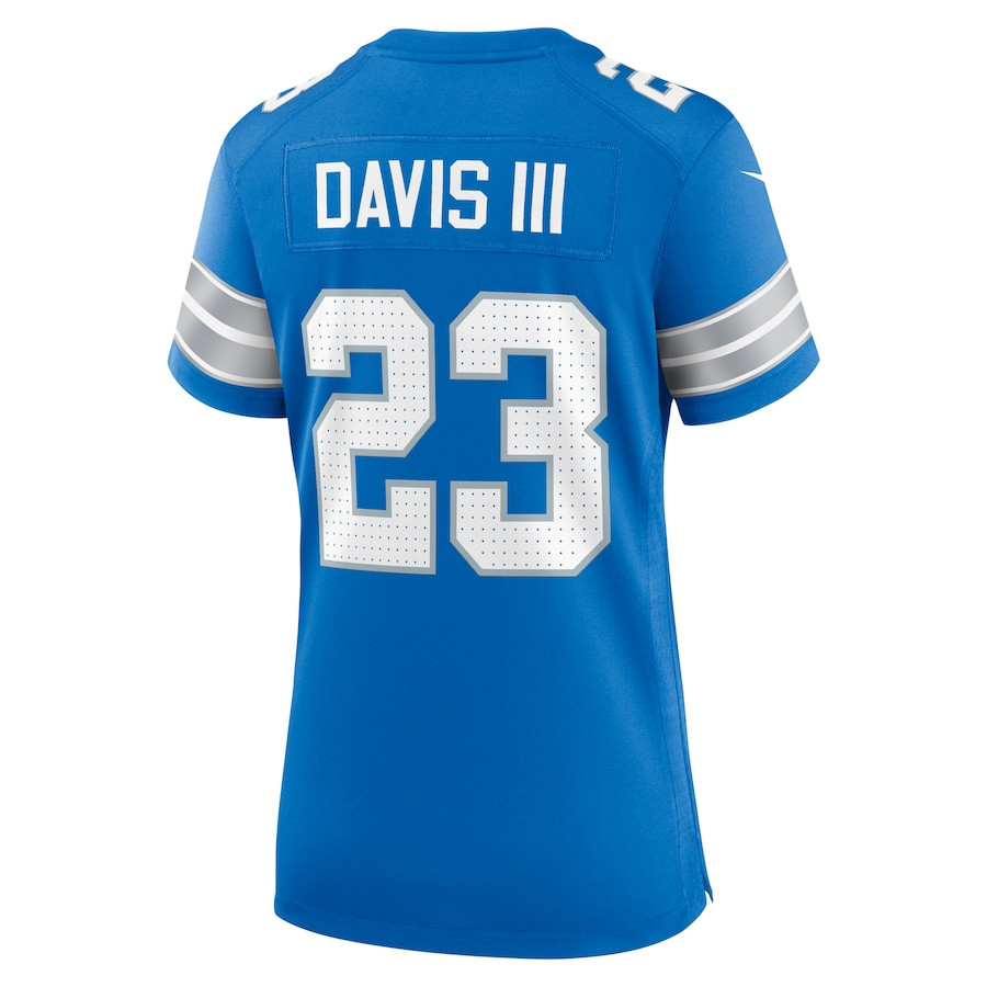Carlton Davis III 23 Detroit Lions Game Blue NFL Jersey Women's
