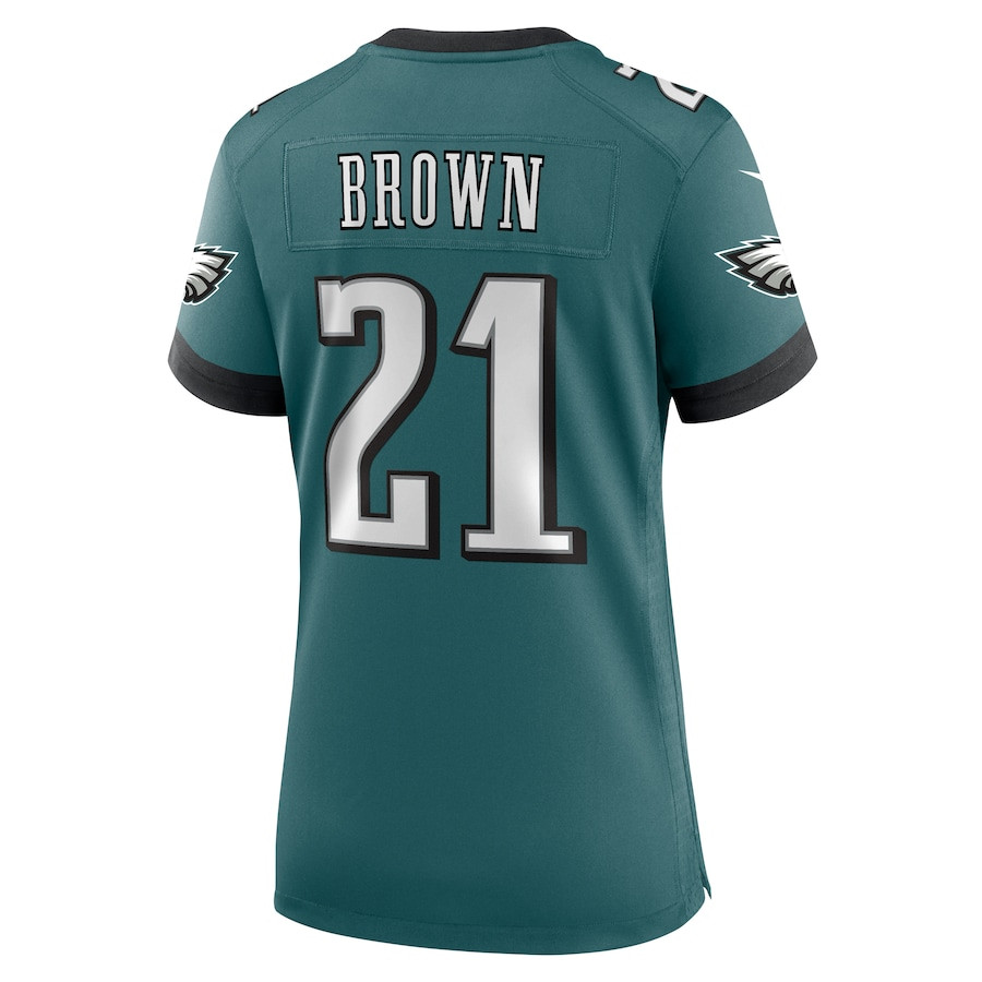 Sydney Brown 21 Philadelphia Eagles Team Game Midnight Green NFL Jersey Women's