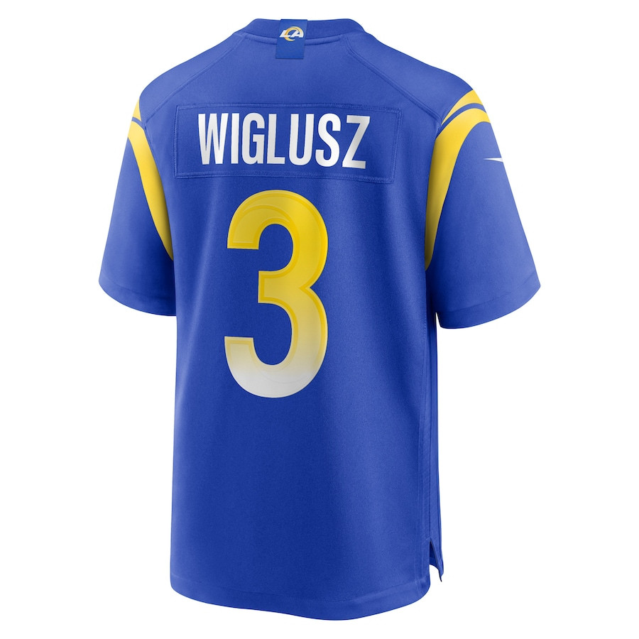 Sam Wiglusz 3 Los Angeles Rams Game Royal NFL Jersey Men's
