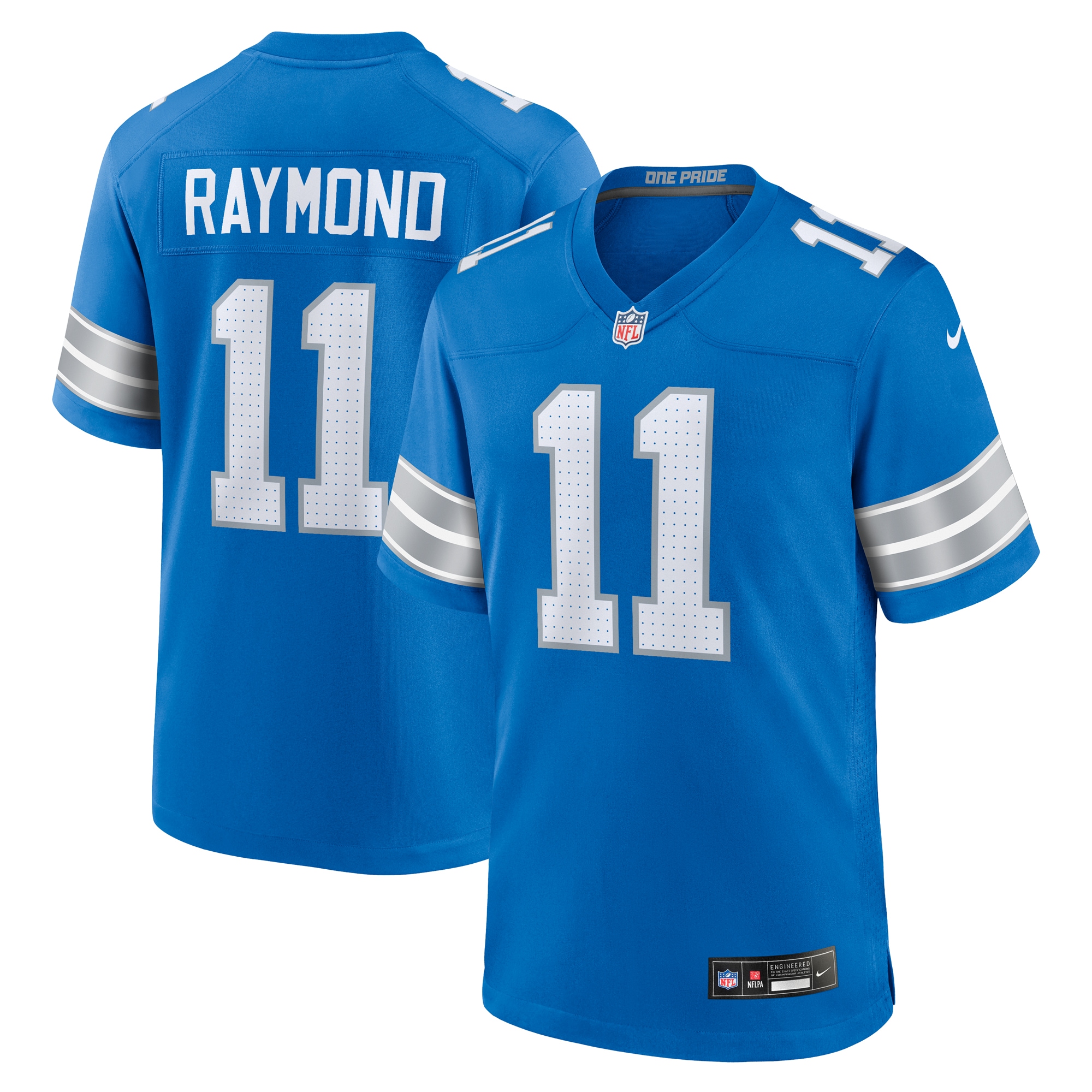 Detroit Lions Kalif Raymond Blue Team Game NFL Jersey Men's