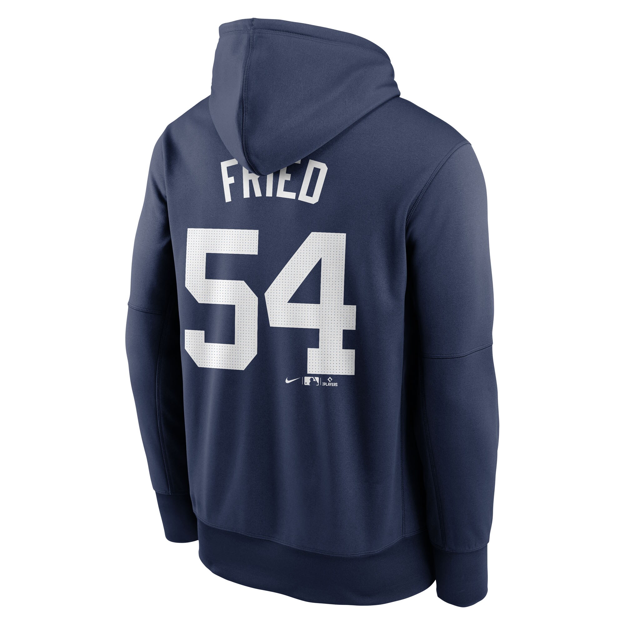 New York Yankees Max Fried Navy Name Number Pullover Hoodie MLB Jersey Men's