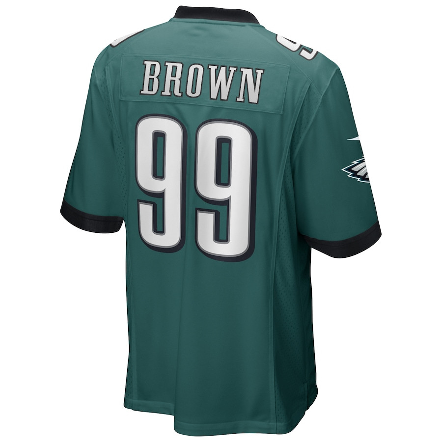 Jerome Brown 99 Philadelphia Eagles Game Retired Midnight Green NFL Jersey Men's