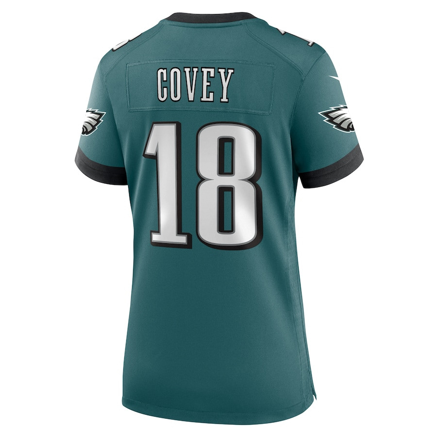 Britain Covey 18 Philadelphia Eagles Team Game Midnight Green NFL Jersey Women's