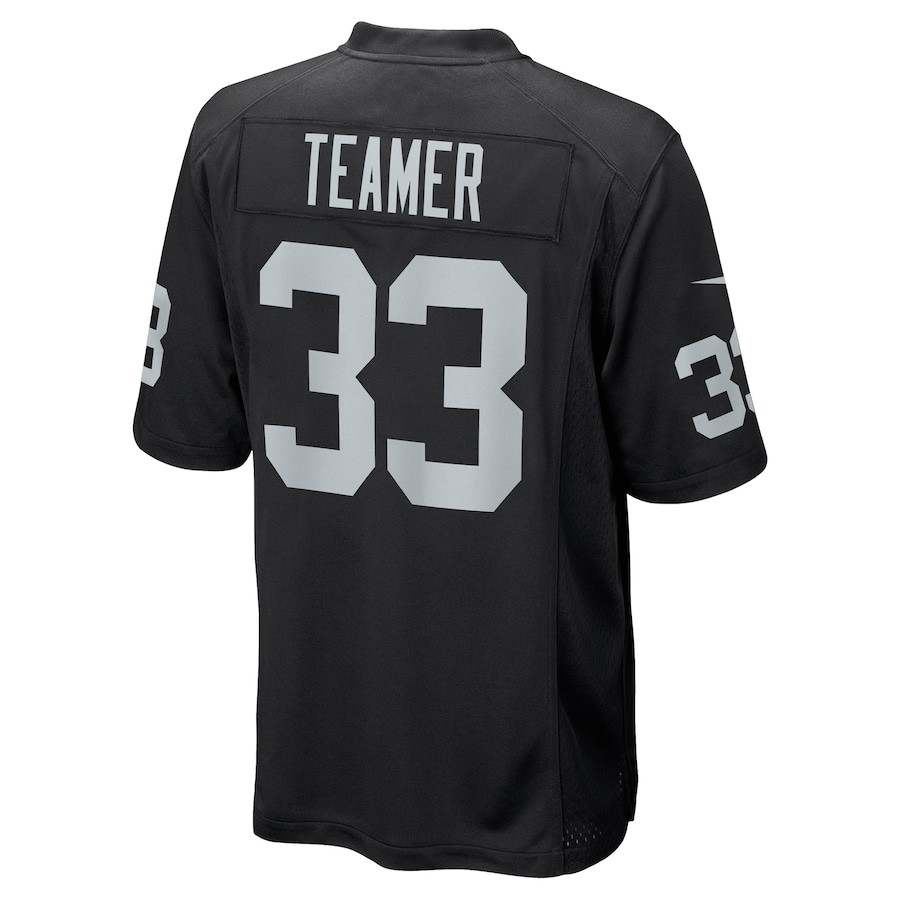 Roderic Teamer 33 Las Vegas Raiders Game Black NFL Jersey Men's