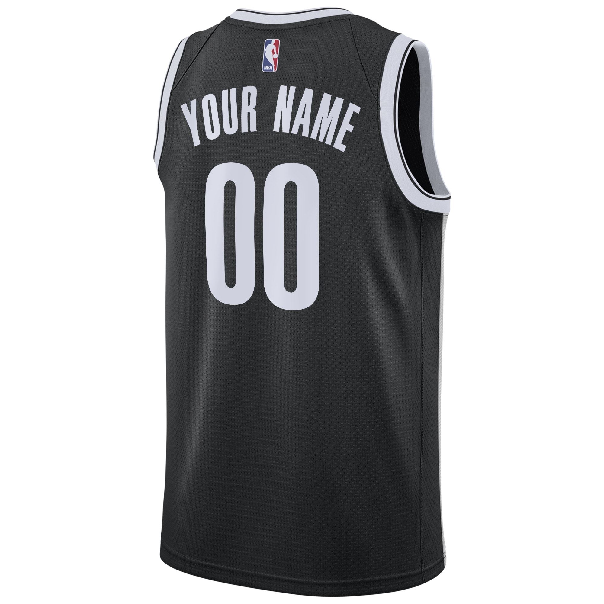 Brooklyn Nets Icon Edition Swingman Black Custom NBA Jersey Men's