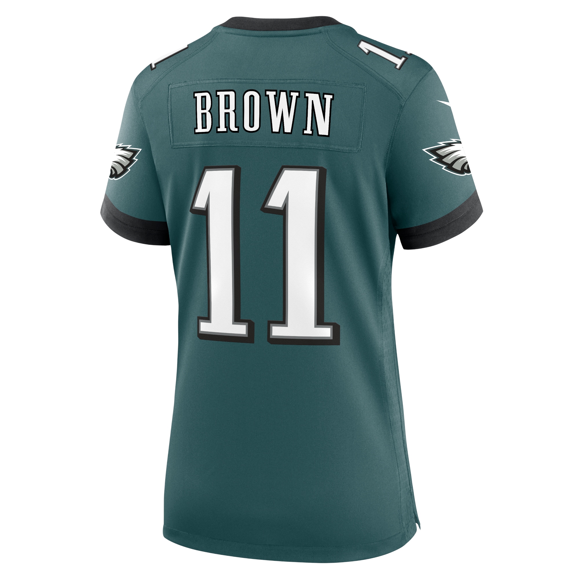 Philadelphia Eagles A.J. Brown Midnight Green Team Game NFL Jersey Women's