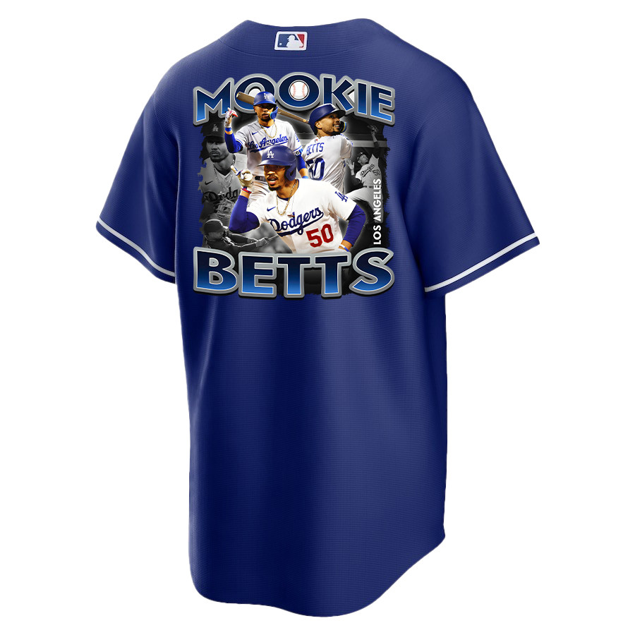 Mookie Betts 50 Los Angeles Dodgers Posture 2023 Alternate Player Royal MLB Jersey Men's