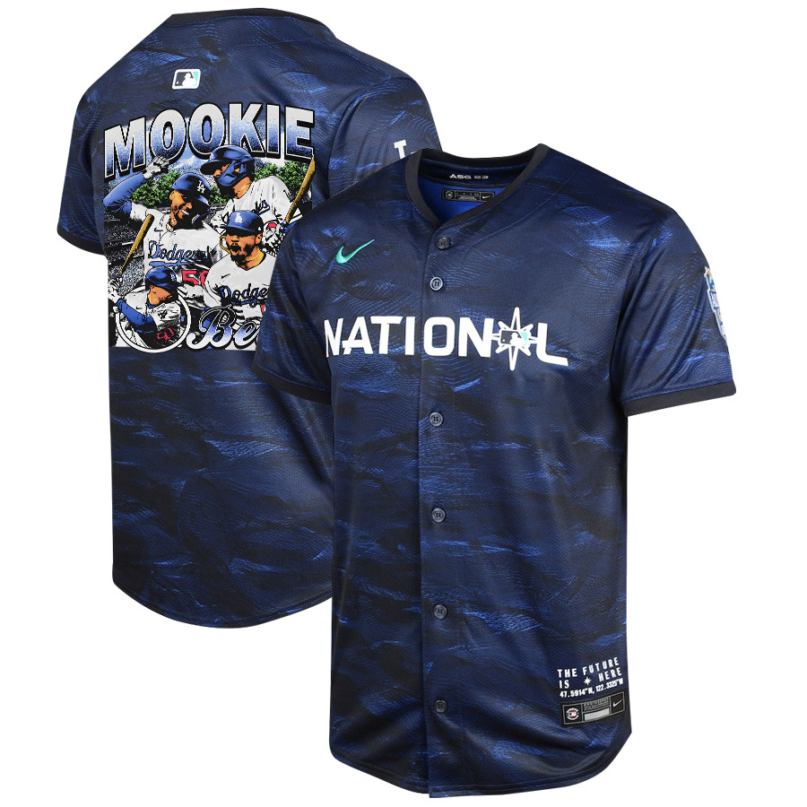 Mookie Betts 50 Los Angeles Dodgers Stadium 2023 All Star Game Limited Player Royal MLB Jersey Youth