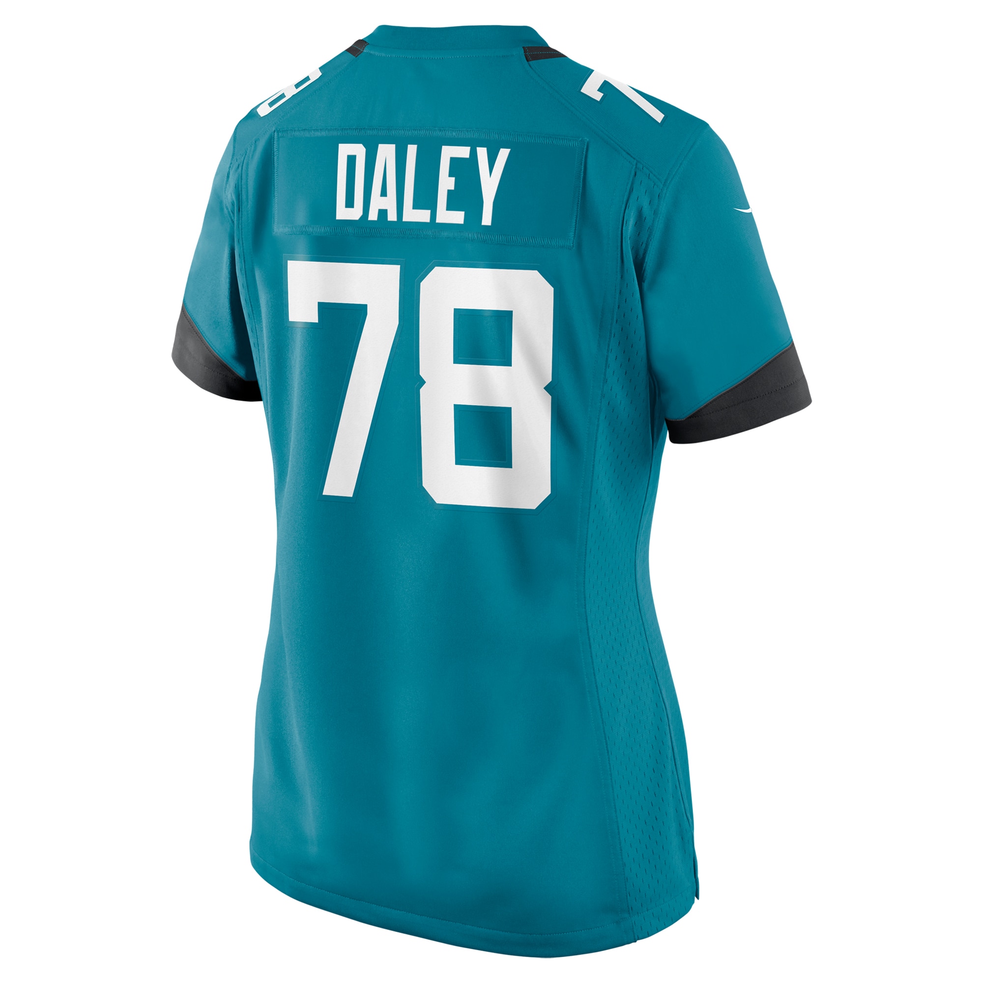 Jacksonville Jaguars Dennis Daley Teal Game NFL Jersey Women's