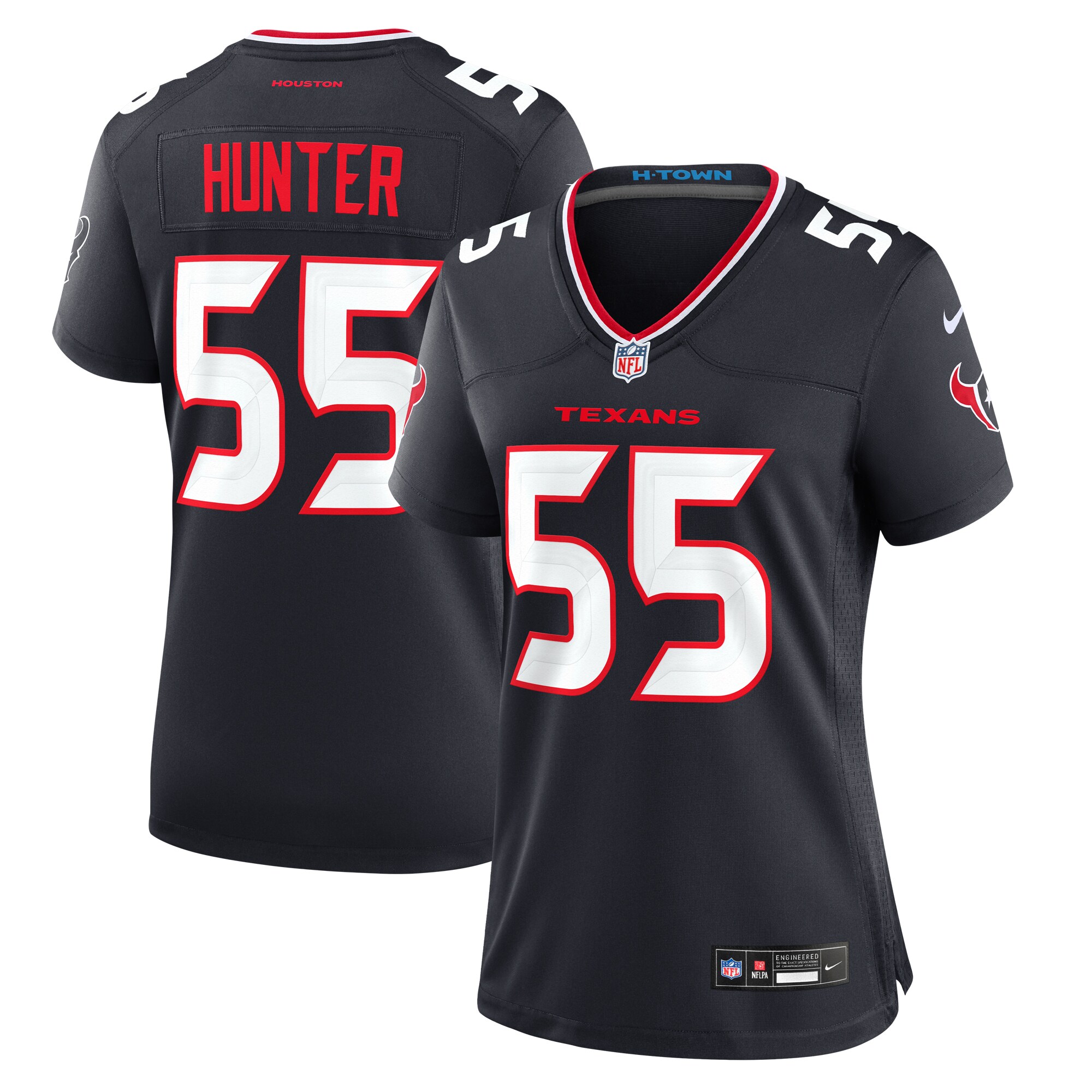 Houston Texans Danielle Hunter Navy Team Game NFL Jersey Women's