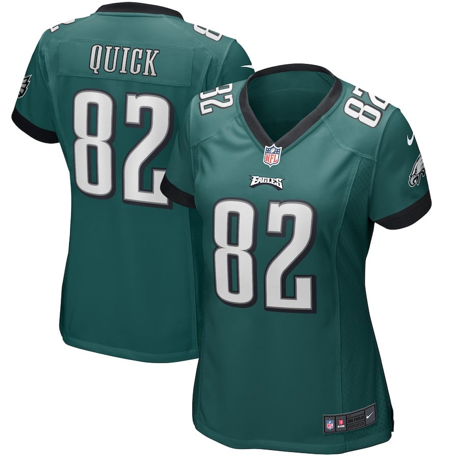 Mike Quick 82 Philadelphia Eagles Game Retired Midnight Green NFL Jersey Women's