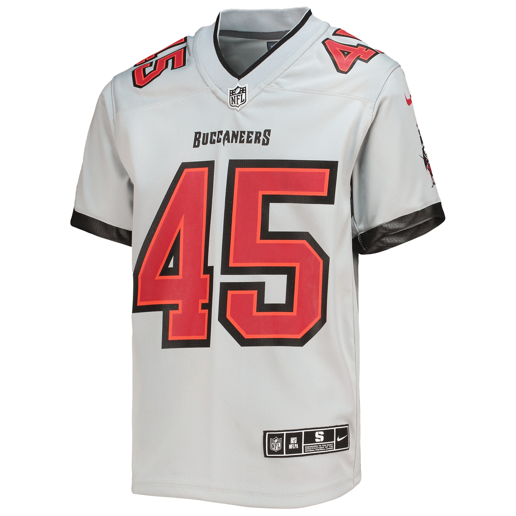 Tampa Bay Buccaneers Devin White Gray Inverted Team Game NFL Jersey Youth