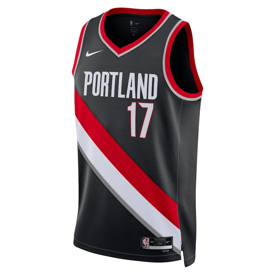 Shaedon Sharpe 17 Portland Trail Blazers Unisex Swingman Icon Edition Black NBA Jersey Unisex
