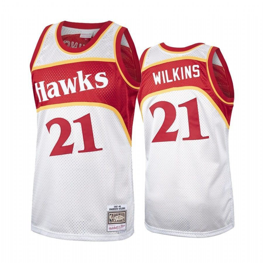Atlanta Hawks Dominique Wilkins Platinum Hardwood Classics 21 NBA Jersey Men's