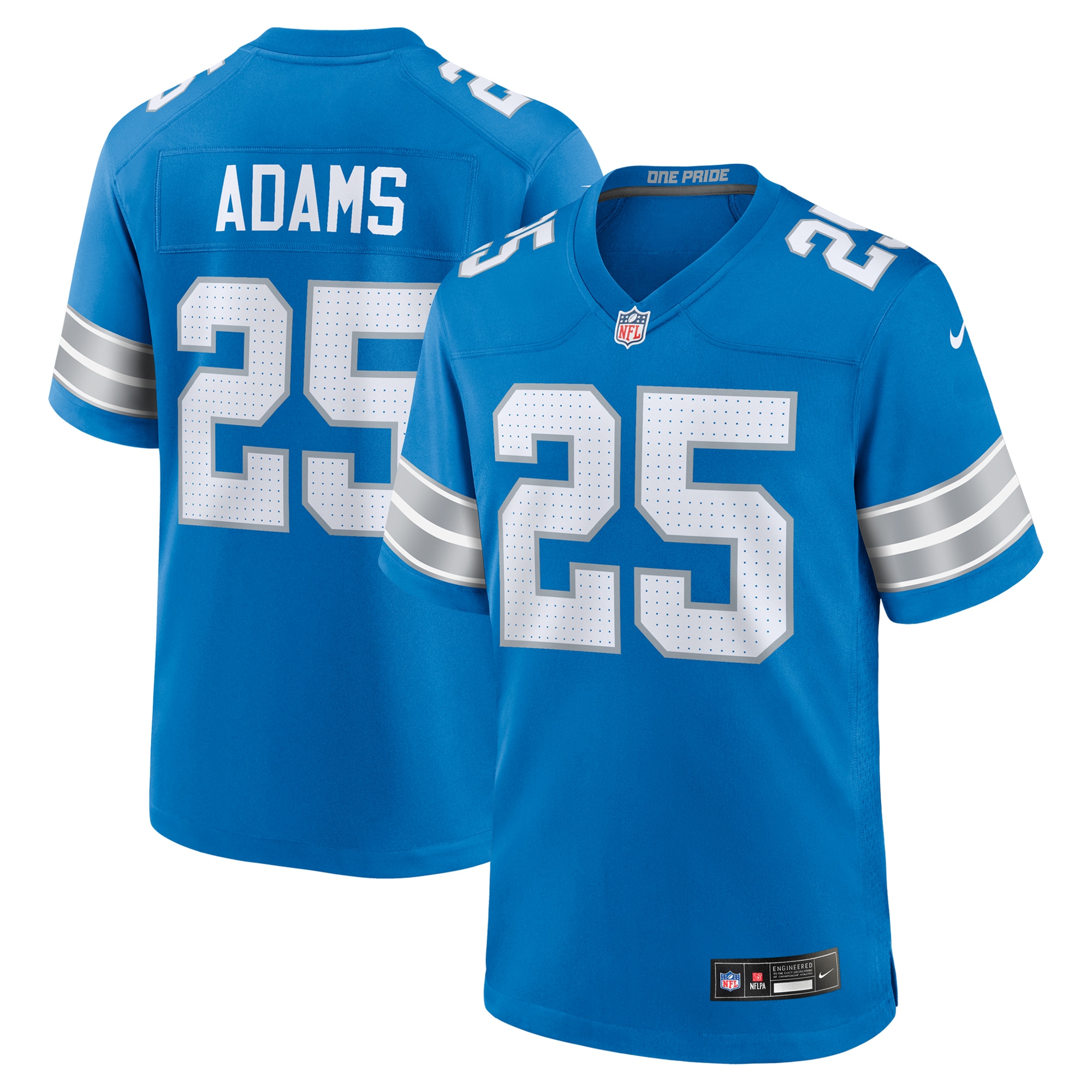 Detroit Lions Jamal Adams Blue Team Game NFL Jersey Men's