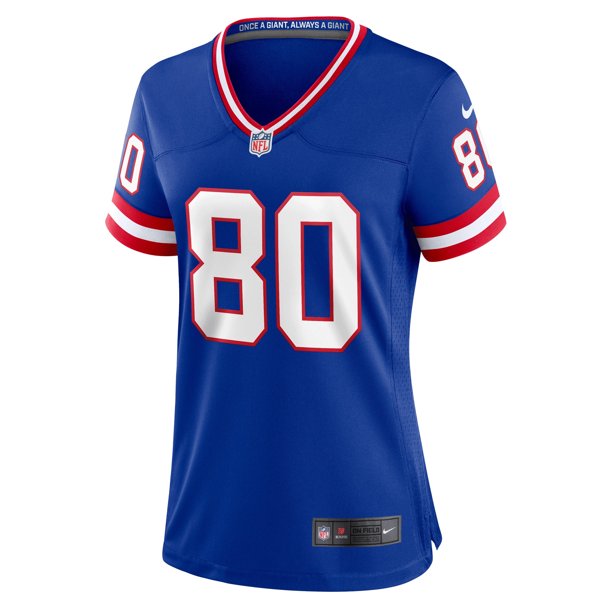 New York Giants Jeremy Shockey Royal Classic Retired Player Game NFL Jersey Women's