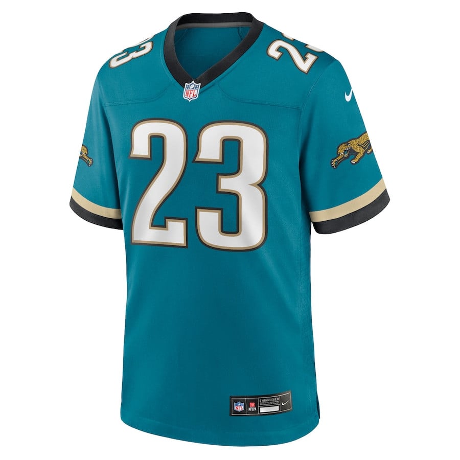 Foye Oluokun 23 Jacksonville Jaguars Prowler Throwback Player Game Teal NFL Jersey Men's